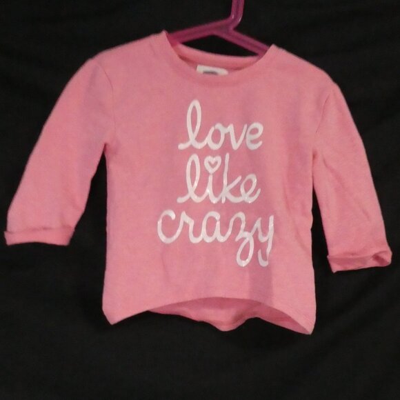 OLD NAVY | 4T | "Love Like Crazy" | Graphic Sweatshirt With Rolled Cuffs - Picture 2 of 16